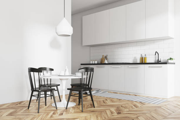 istock Interior of a white dining room and kitchen 952758728