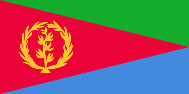 ilustrações de stock, clip art, desenhos animados e ícones de flag in colors of eritrea, vector image - state of eritrea