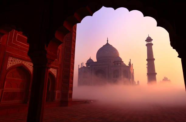 taj mahal, agra, india - india foto e immagini stock