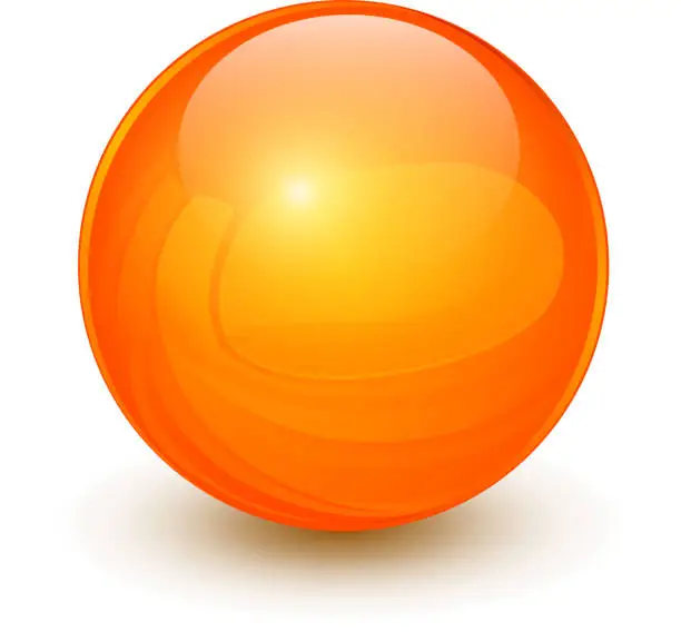 Vector illustration of Orange sphere 3D