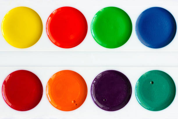 istock new watercolor paints, close-up 952782284
