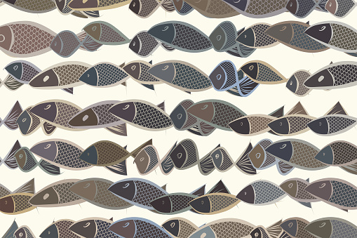 Abstract Fish Geo Abstract Illustrations Of Fish Conceptual Pattern Wallpaper Effect Wild ...