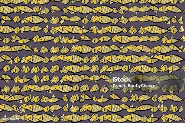 Textural Fish Activity Abstract Illustrations Of Fish Conceptual Pattern Effect Water Texture ...