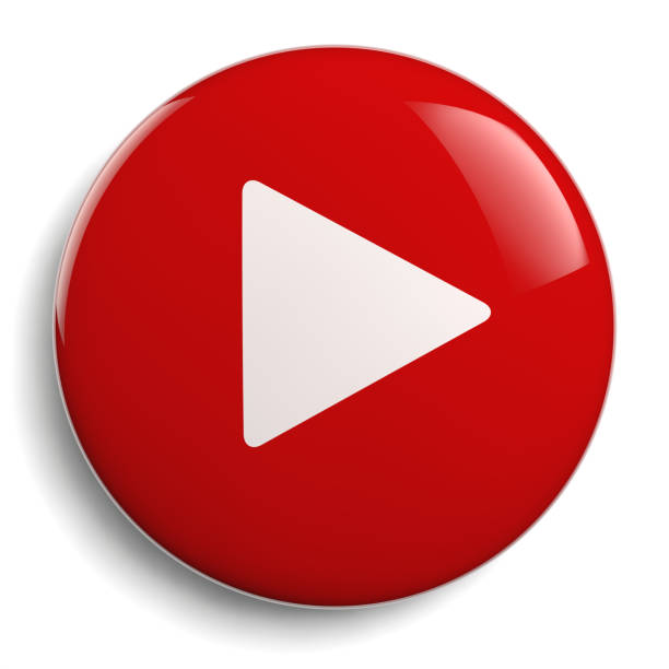 재생 버튼 동그라미 빨간색 아이콘 - dvd cd computer software red 뉴스 사진 이미지