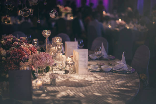 istock wedding reception dinner table decoration in malaysia 952788380