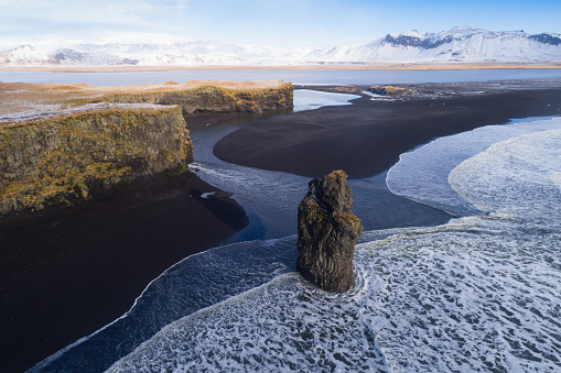 Black sand beach in Vik, Iceland