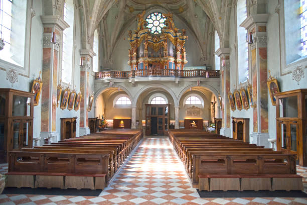 istock Nave of a church in Brixen 952796284