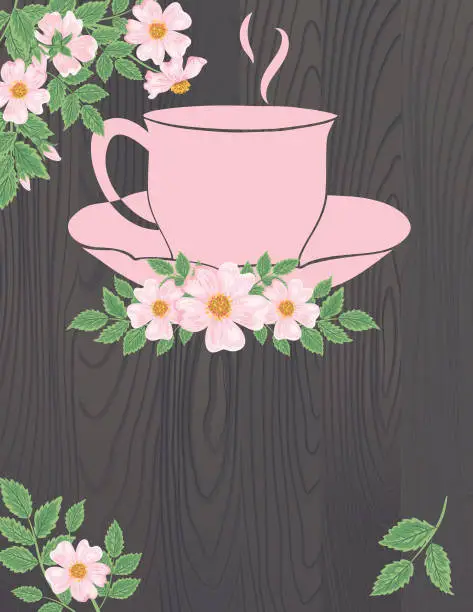 Vector illustration of Tea Party Backgorund Template