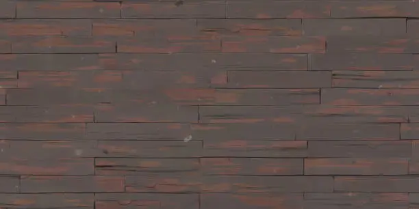 Seamless Dark Wooden Planks Wall Texture.