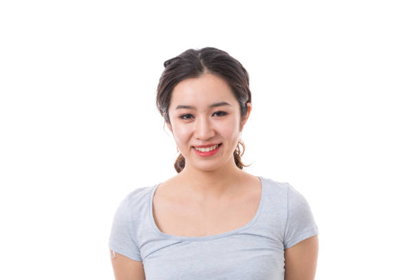 Young woman isolated on white background