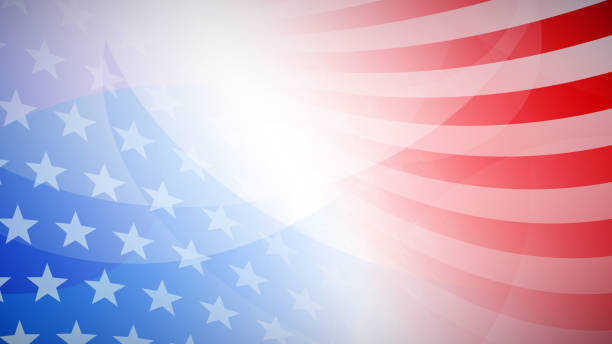 abstrakcyjne tło dnia niepodległości - patriotism fourth of july striped american flag stock illustrations