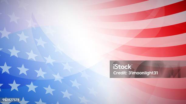 Independence Day Abstract Background Stock Illustration - Download Image Now - Backgrounds, American Flag, Fourth of July