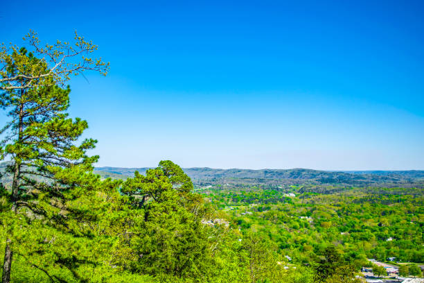 Hiking the outdoor wilderness in Arkansas while traveling