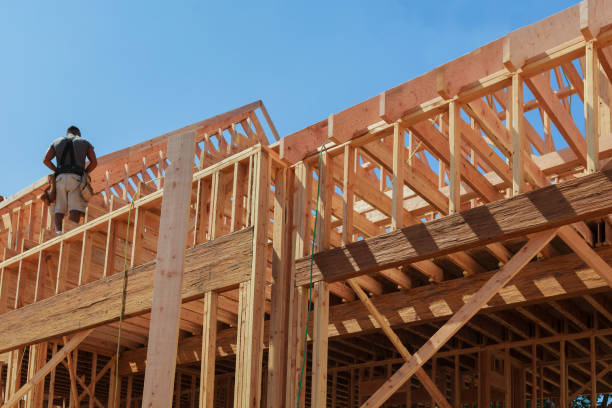 istock New house framework of house under beam construction 952848844