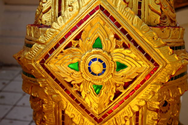 istock Traditional golden Thai temple decoration 952856746