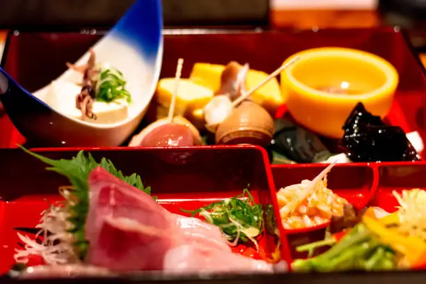 A traditional Japanese dishes.