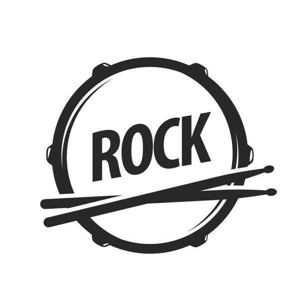 Vector icon of rock school. Black illustration on white background in EPS10.