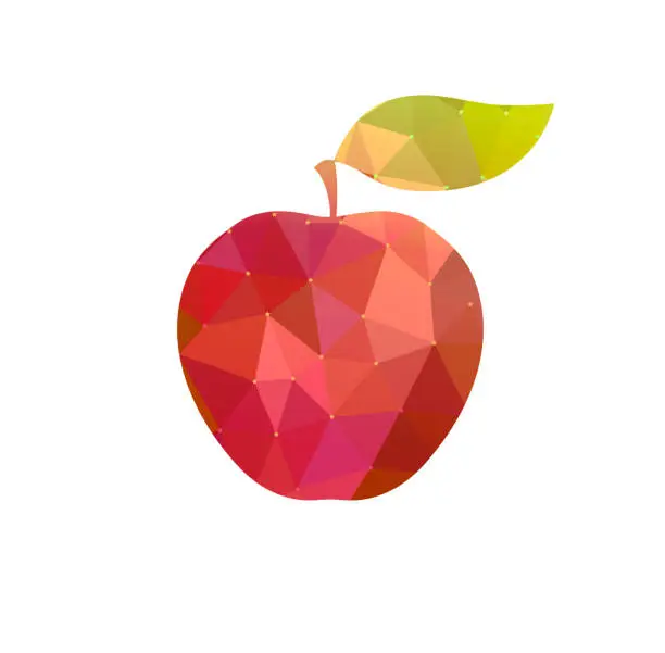 Vector illustration of Apple with abstract texture