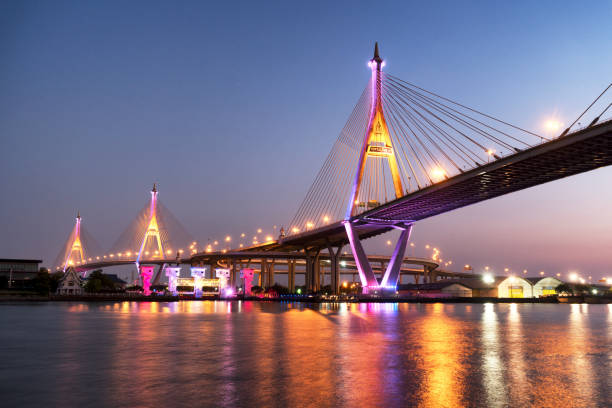 istock Bhumibol Bridge during twilight time , Bangkok, Thailand 952865038