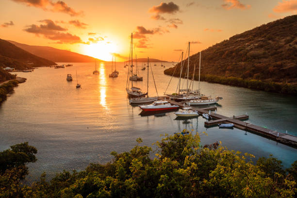 istock Sunset on the tropical island 952865152