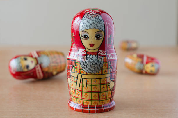 istock Red matryoshka. Blurred background. Close-up 952867130