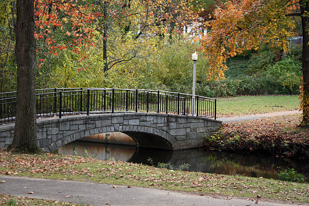 istock Foot Bridge in the Park During Autumn 95287797