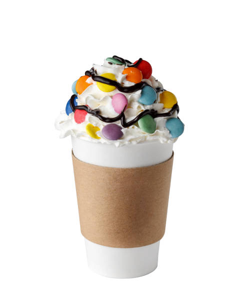 istock Coffee drink with whipped cream in paper cup 952883974