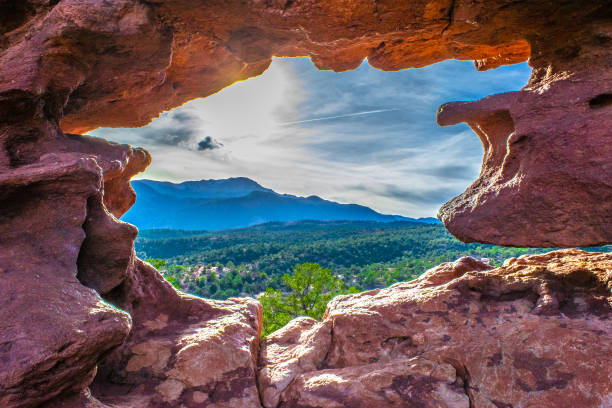 giardino degli dei a colorado springs, colorado - rocky mountains immagine foto e immagini stock