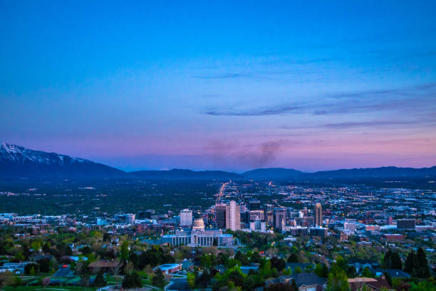Sunset in Salt Lake City, Utah