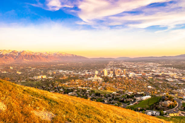 Sunset in Salt Lake City, Utah