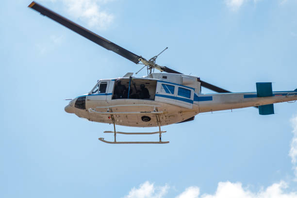 istock Police helicopter in the sky 952901724
