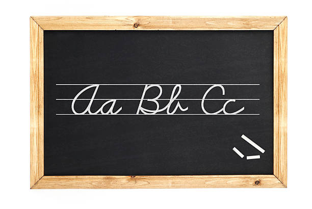 vuelta a la escuela - teaching blackboard preschool alphabetical order fotografías e imágenes de stock