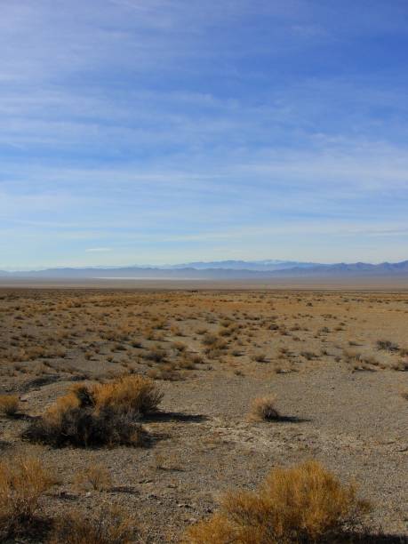istock Nowhere, Nevada - December 15 2017: Desert scenery 952907972