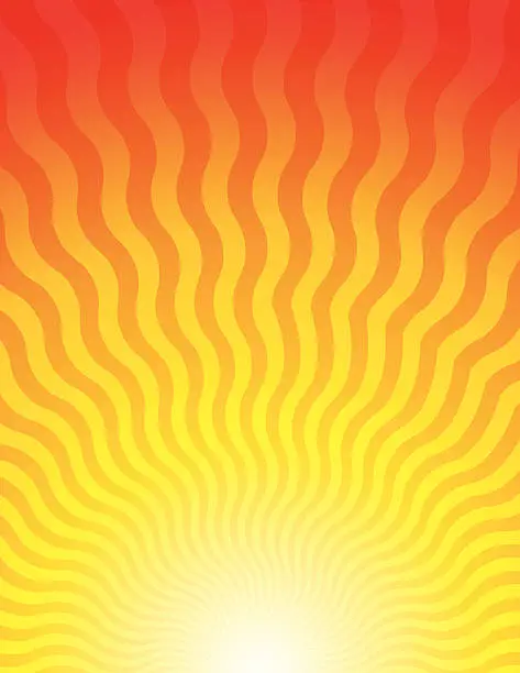 Vector illustration of Sunrise Waves