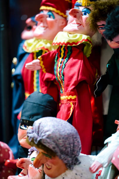istock Group of thread marionettes in a theater 952922318