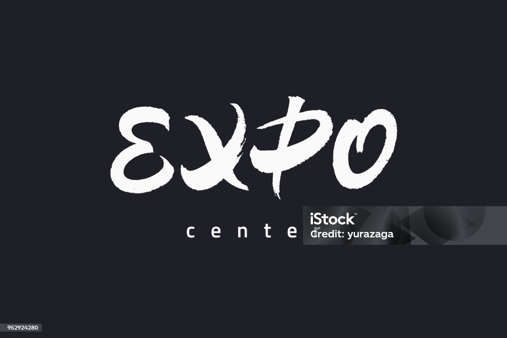 Expo Lettering Expo Text Lettering Vector Inscription Stock Illustration - Download ...