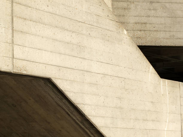 istock concrete walls and angled surfaces and slopes with a beton brutalist texture 952924460