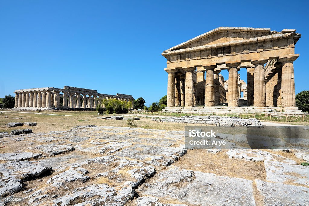 Tempio di Poseidone (Paestum, Italia) HDR - Foto stock royalty-free di Paestum