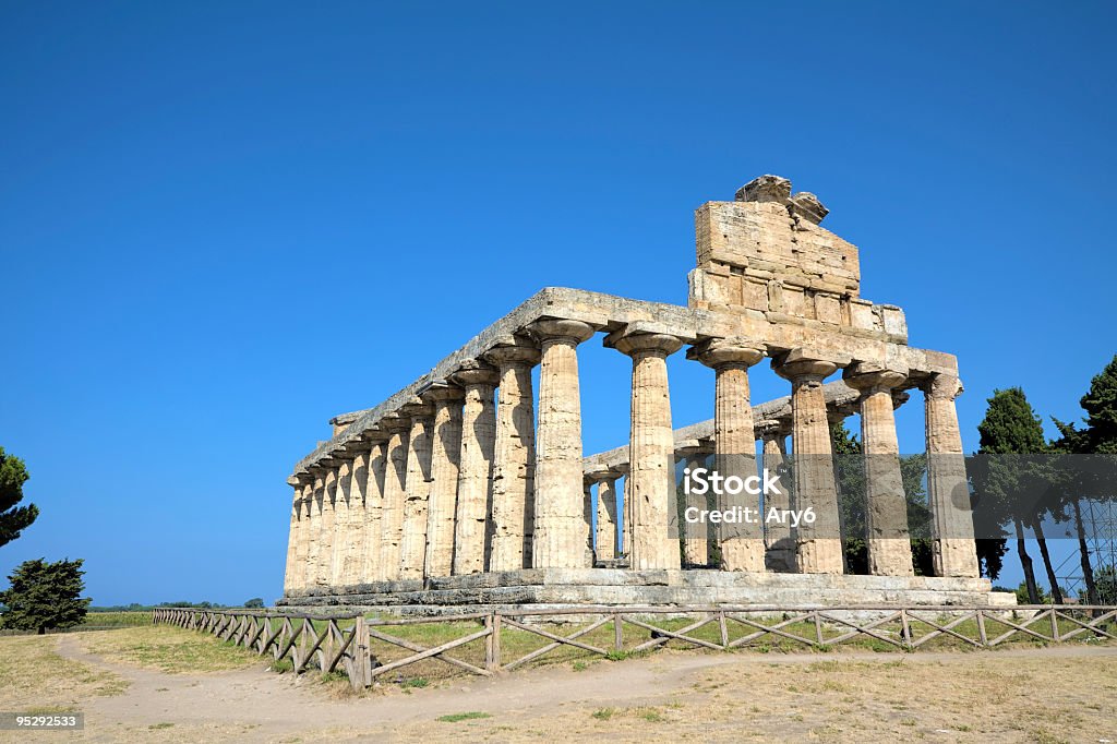 Tempio di Atena (Paestum, Italia) HDR - Foto stock royalty-free di Antica Grecia