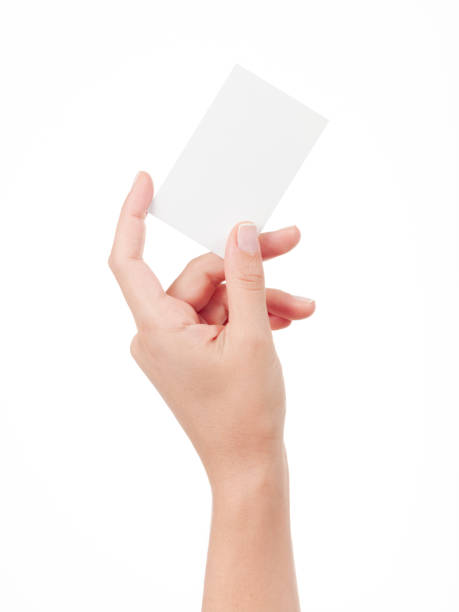 istock Woman Hand holding an empty business card 952926662
