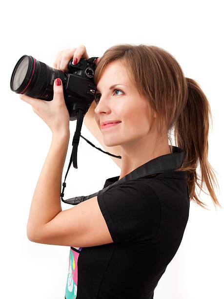 istock Young woman photographer 95292811