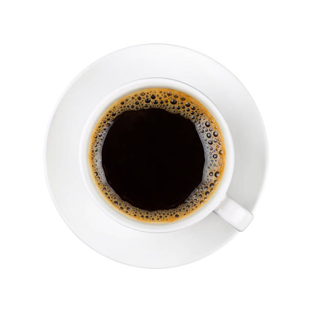 istock White cup of black coffee on saucer isolated 952930388