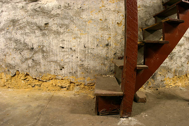 Grungy stairs and old grungy wall.