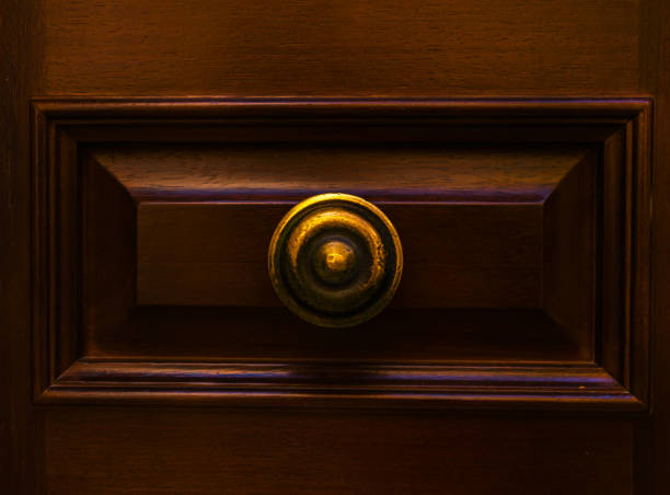 istock close up on a round door handle with decorative elements, door decoration 952938734