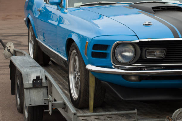 istock Towing a car. Auto tow truck. 952953990