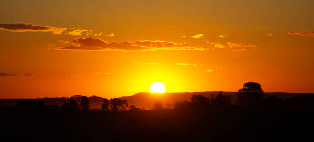 Sunset in Santa Rita do Passa Quatro, Brazil.