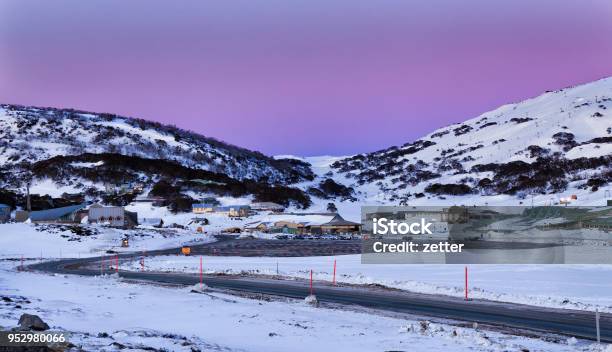 Sm Perisher Pink Rise Stock Photo - Download Image Now - Australian Alps, New South Wales, Snowcapped Mountain