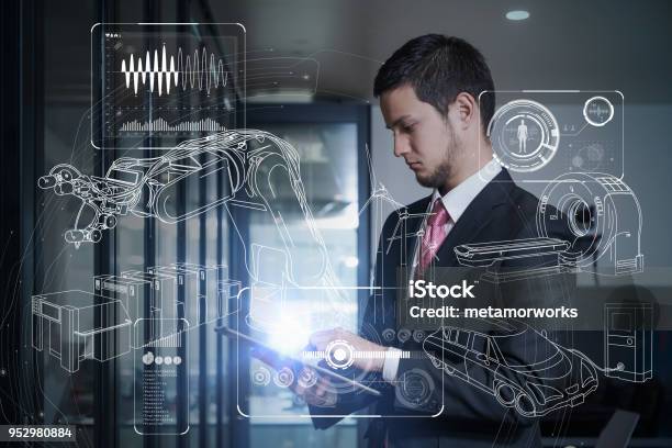 Industry And Technology Concept Stock Photo - Download Image Now - Industry, Car, Engineer