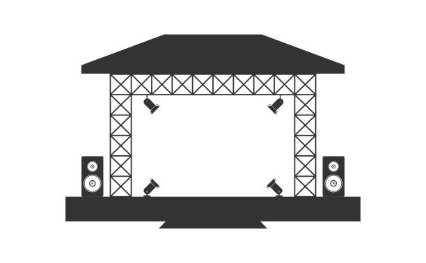 икона сценического концерта - construction frame audio stock illustrations