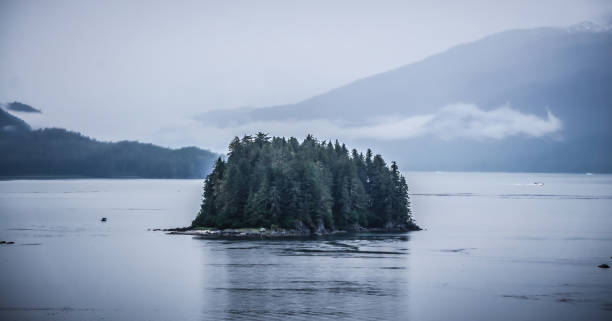 istock Alaska nature and mountain range with seascape in june 952988004